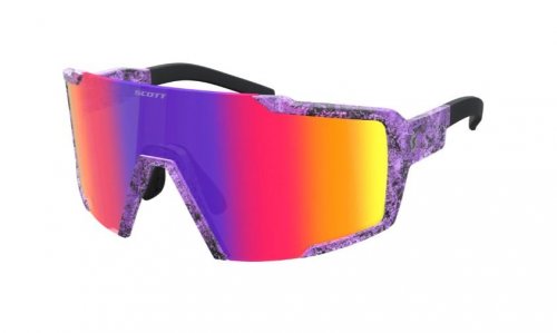 SCOTT Shield Sonnenbrille black/swish purple / teal chrome